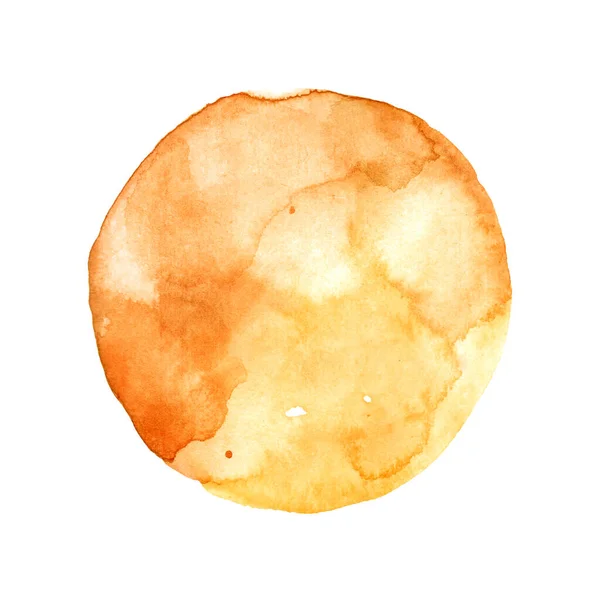 Akwarela Słońce Białym Tle Zachód Słońca Lub Wschodząca Ilustracja Słońca — Zdjęcie stockowe