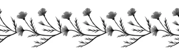 Цифрові Квіти Акварельні Ілюстрації Ручний Орнамент Акварельними Квітами Троянди Квіткова — стокове фото