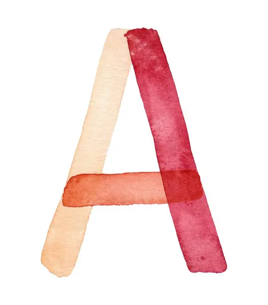 Stock image Hand-painted uppercase watercolor letter 