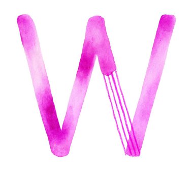 Zarif el yapımı suluboya büyük harf 