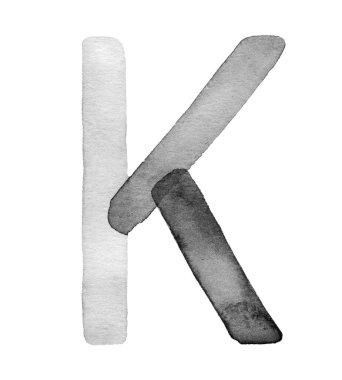 El yapımı suluboya büyük harf 