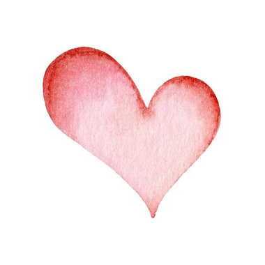 Bir suluboya kalp yumuşak pembe renkler içerir. Kusursuz harmanlanmış, sevgi ve şefkat duygularını somutlaştıran, tebrik kartları veya dekoratif sanatlar için mükemmel..