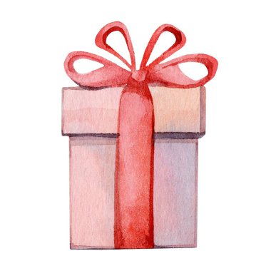 İçinde yumuşak pastel renkler ve zarif kırmızı bir kurdele olan büyüleyici bir hediye kutusu. Bu güzel paket doğum günleri, tatiller ya da herhangi bir festival için idealdir..