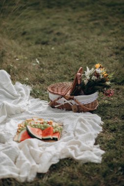 Çimlerde piknik