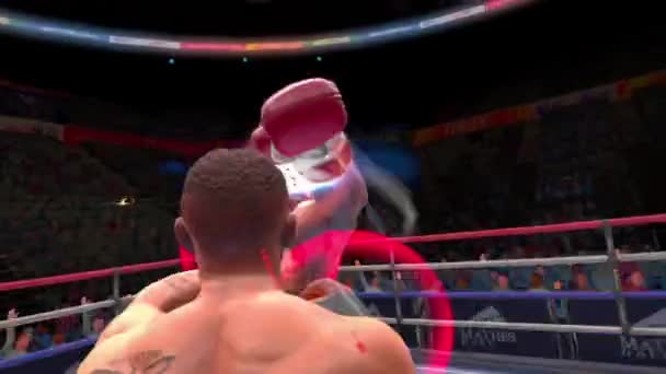 Бокс Від Першої Особи Ігровий Процес Заголовка Віртуальної Реальності Боксери — стокове відео