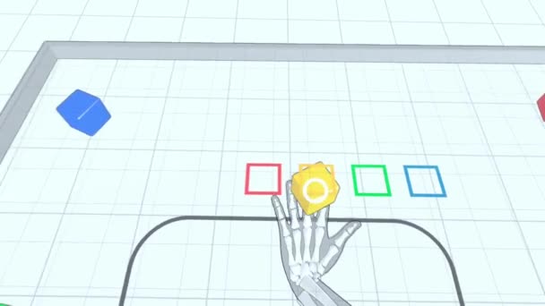Virtual Reality Game Realistic Physics Hand Tracking Total Immersion First — Vídeo de Stock