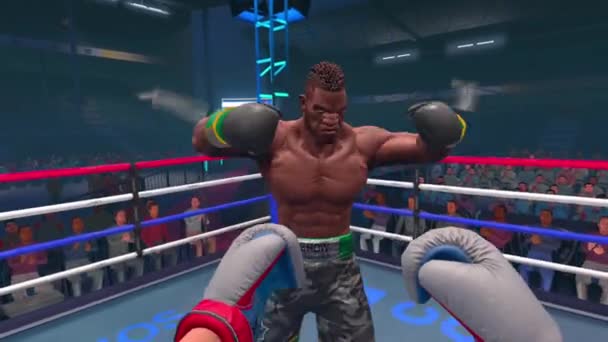 Boxing First Person Gameplay Virtual Reality Headset Boxers Ring Fight — 비디오