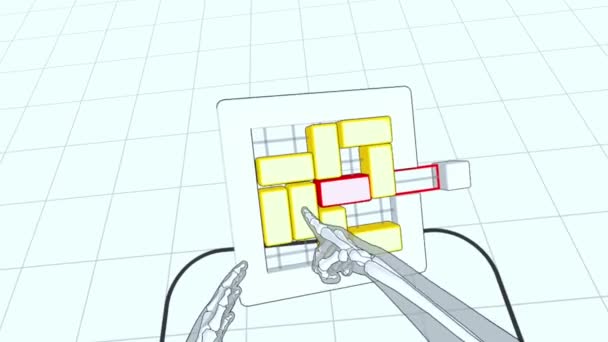Гра Віртуальної Реальності Реалістичною Фізикою Відстеженням Рук Повним Зануренням Вид — стокове відео