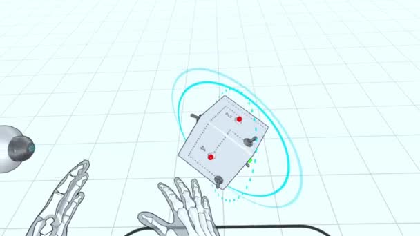 Virtual Reality Game Realistic Physics Hand Tracking Total Immersion First — Video Stock