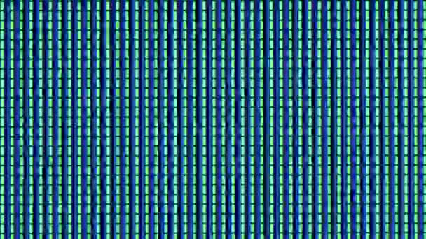 Rgb超大电视Led矩阵的多色子像素 成排的彩色Rgb子像素创建了一个抽象模式 4K电视Va矩阵的极大值红色 蓝色和绿色Led像素 — 图库视频影像
