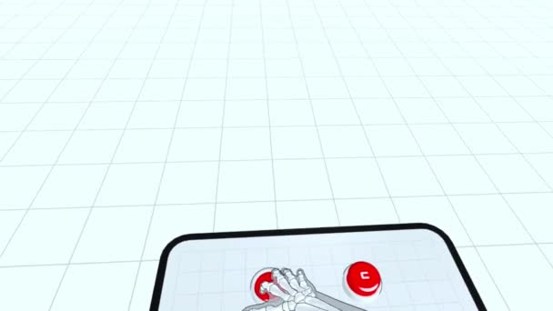 Virtual Reality Game Realistic Physics Hand Tracking Total Immersion First — Vídeos de Stock