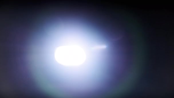 Point Light Bright Flashlight Directed Camera Black Background Abstract Movement — Stock videók