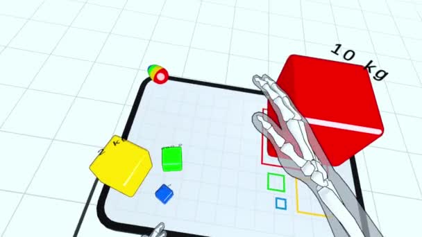 Gerçekçi Fizik Takibi Tamamen Daldırma Içeren Sanal Gerçeklik Oyunu Kulaklıktan — Stok video