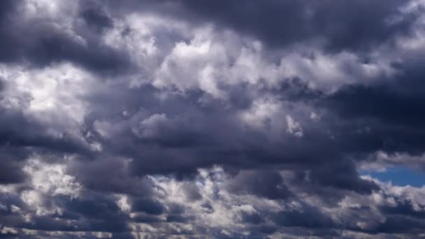 Timelapse Storm Clouds Moving Sky Cloud Space Background Dark Light — Videoclip de stoc