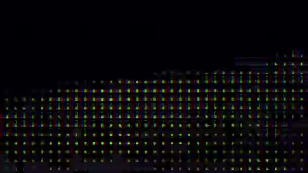 Rgb多色Led上的矩阵电视特写 Led矩阵红色 蓝色和绿色子像素 监视器或电视屏幕的极端宏观视图 彩色像素纹理创建一个抽象的模式 — 图库视频影像
