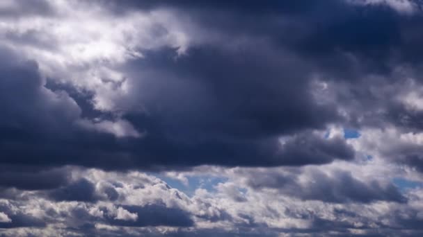 Zeitraffer Von Gewitterwolken Die Sich Himmel Bewegen Wolkenraum Hintergrund Mit — Stockvideo