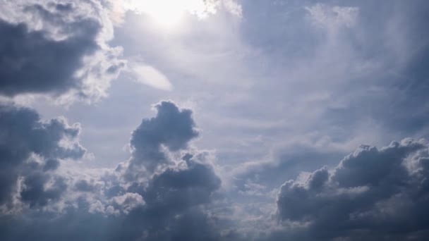 Timelapse Incredibili Nuvole Cumulonimbus Nel Cielo Spazio Nuvoloso Ravvicinato Con — Video Stock