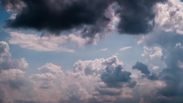Nuvole Cumulo Muovono Nel Cielo Blu Timelapse Sfondo Nuvole Bianche — Video Stock