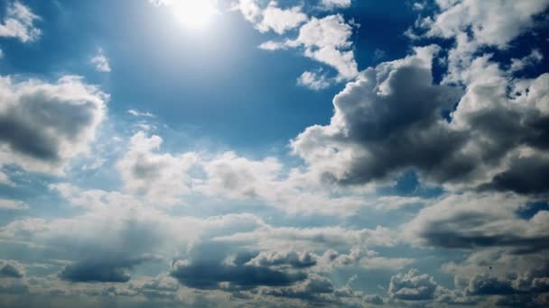 Elképesztő Felhők Időzítése Égen Széles Felhő Tér Háttér Fény Szürke — Stock videók