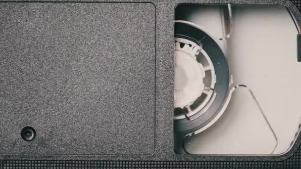 Vhs Videocassette Geplaatst Vcr Recorder Afspelen Vintage Vhs Mechanisme Van — Stockvideo
