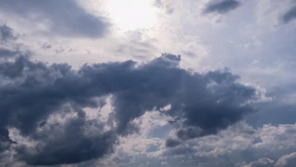 Timelapse Incríveis Nuvens Cumulonimbus Céu Espaço Nuvem Close Com Nuvens — Vídeo de Stock