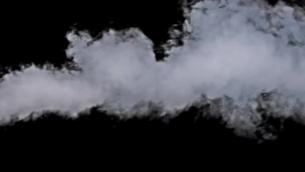 Jetstream Aus Rauch Oder Dampf Mit Alphakanal Zeitlupe Explosionsdampf Weiße — Stockvideo