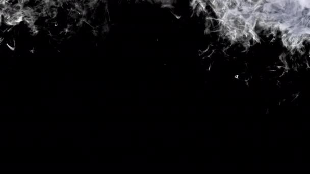 Димові Або Парові Хмари Альфа Каналом Піднімаються Повільному Русі Білий — стокове відео