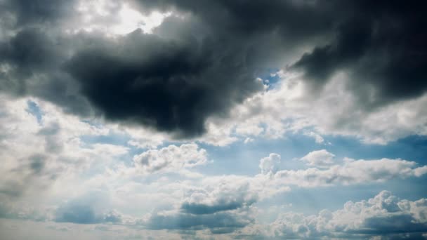 Timelapse Nuvens Incríveis Céu Ampla Nuvem Fundo Espacial Com Nuvens — Vídeo de Stock