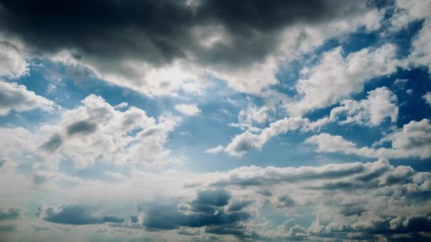Timelapse Από Καταπληκτικά Σύννεφα Στον Ουρανό Ευρύ Σύννεφο Space Φόντο — Αρχείο Βίντεο