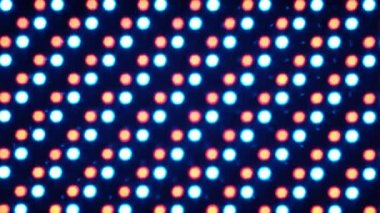 RGB LED paneli arka planı ve bulanık bir şekilde farklı etkileri var. Parlayan çok renkli ışık yayan diyotlar. LED panel, birçok yarı iletken diyot, yakın plan. LED noktalar kırmızı, yeşil mavi renkler, bokeh
