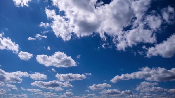 Zeitraffer Bewegen Sich Kumuluswolken Blauen Himmel Der Hintergrund Leichter Und — Stockvideo