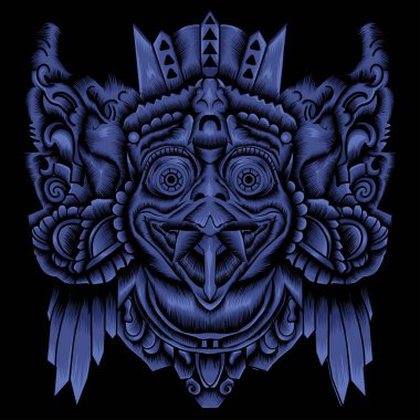 Barong Balili maske çizimi