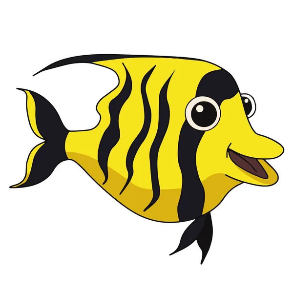 Moorish Idol Fish Vector Illustration — Vetor de Stock