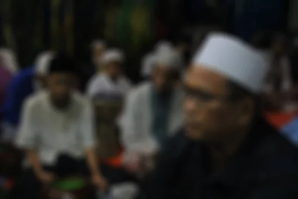 Jakarta Indonesia 2020 Abstract Defocused Background Expression Man Who Preaching — Stock Photo, Image
