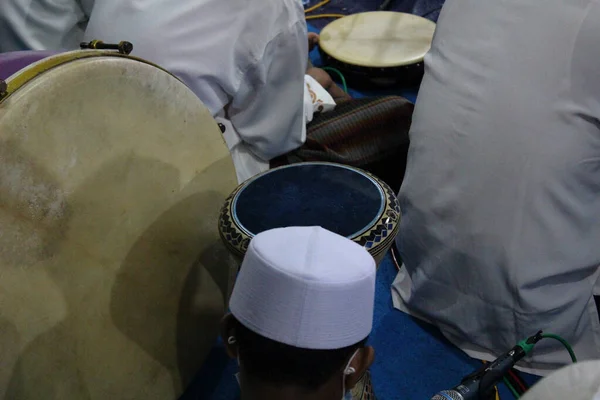 Jakarta Indonesië 2021 Een Muziekinstrument Gebruikt Door Het Hadroh Team — Stockfoto