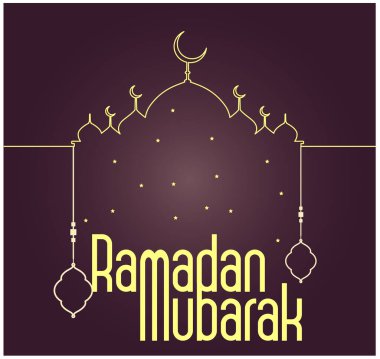 Ramazan kareem için bir arkaplanın vektör illüstrasyonu.