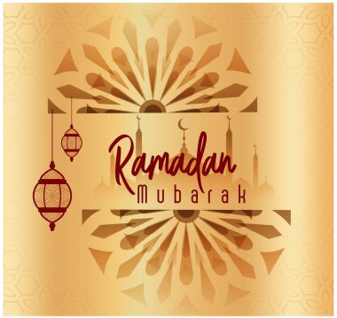 Ramazan kareem için bir arkaplanın vektör illüstrasyonu.
