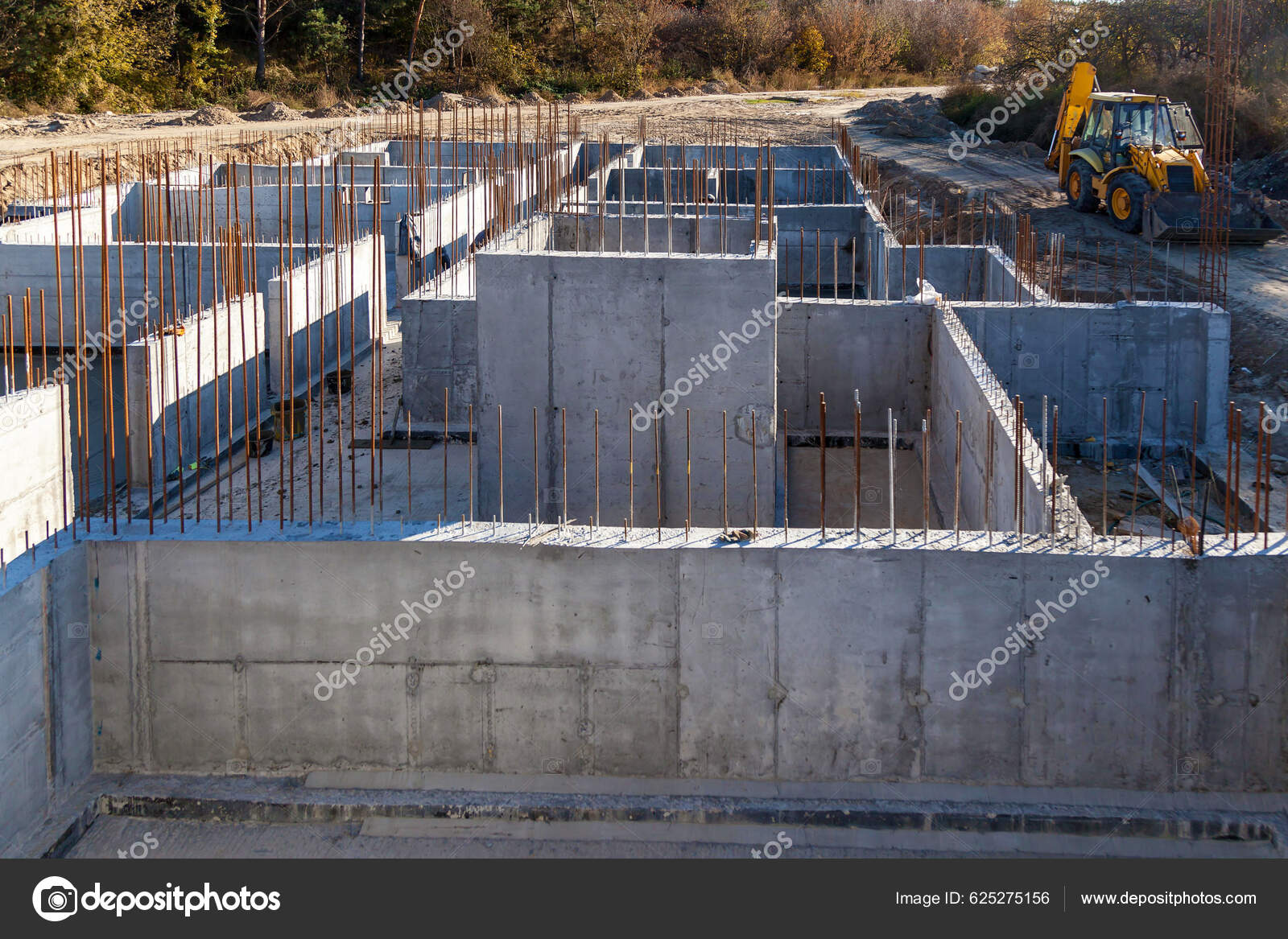 Construction Fittings Construction Site Steel Reinforced Concrete Rod Structures Concreting