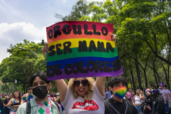 Città Del Messico Giugno 2022 Ritornando Lgbt March Festival Partecipante — Foto Stock
