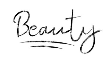 Beauty brush hand lettering. Typography vector design for greeting cards and poster