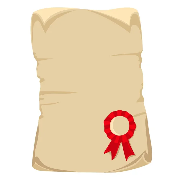 Feuille Papier Parchemin Ancienne Certificat Diplôme — Image vectorielle