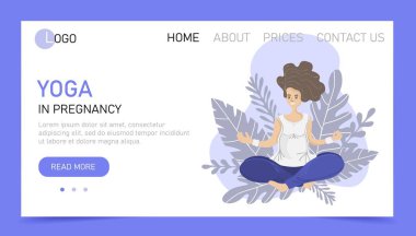 Hamilelik Yogası. Web iniş sayfası ya da yoga stüdyosu ya da online ders için web sitesi şablonu. Hamilelikte sağlık ve sağlıklı yaşam tarzı