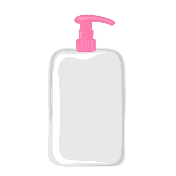 Frasco Dispensador Embalagem Cosmética Com Bomba Para Shampoo Espuma Barbear — Vetor de Stock