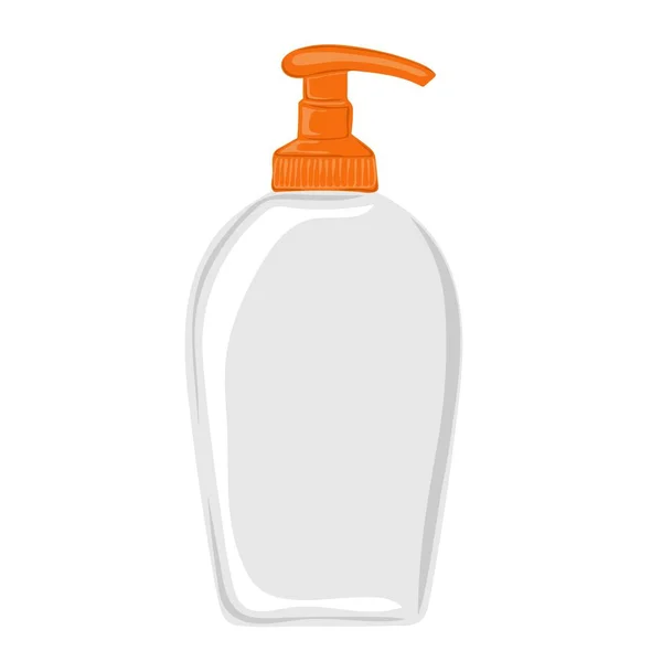 Bouteille Distributrice Emballage Cosmétique Avec Pompe Pour Shampooing Mousse Raser — Image vectorielle