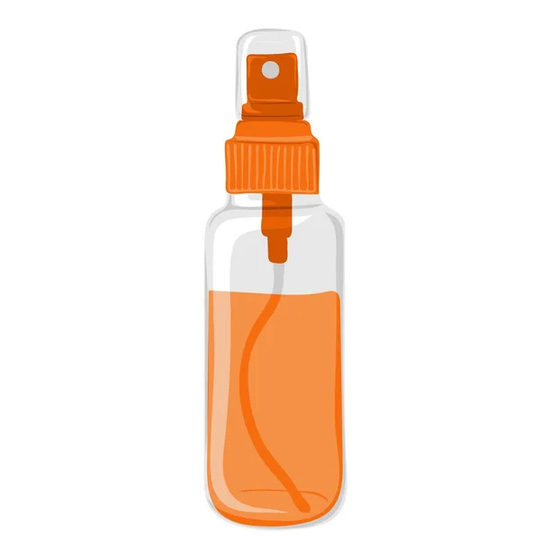 Spuitfles Cosmetische Fles Met Dispenser Voor Haar Huidverzorgingsproduct — Stockvector