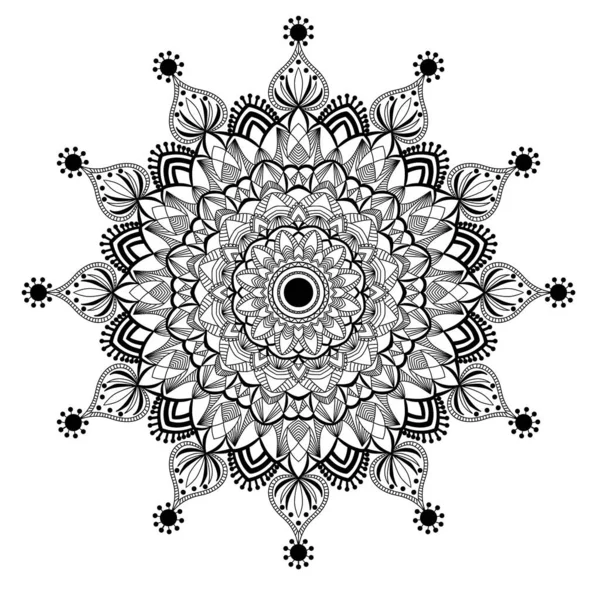 Mandala Design Dekorativní Boho Ornament Etnickém Orientálním Stylu Stránka Omalovánky — Stockový vektor