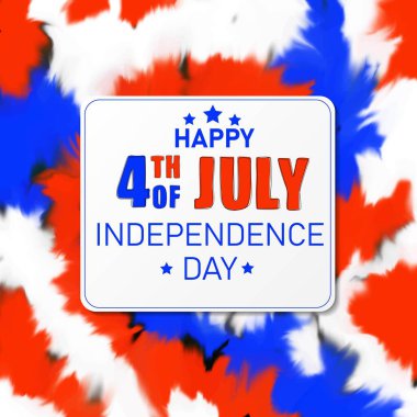 4 Temmuz 'un kutlu olsun, Bağımsızlık Günü. ABD 'nin Bağımsızlık Günü tatili için bayrak renklerinde soyut arkaplan.