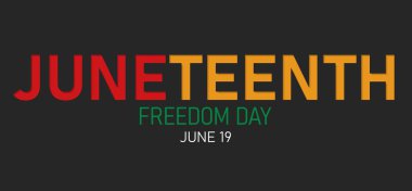 Haziran Bağımsızlık Günü 'nde. Özgürlük ya da Özgürlük Günü. Yıllık Amerikan tatili. Poster, tebrik kartı, kağıt kesim biçimi üzerine afiş