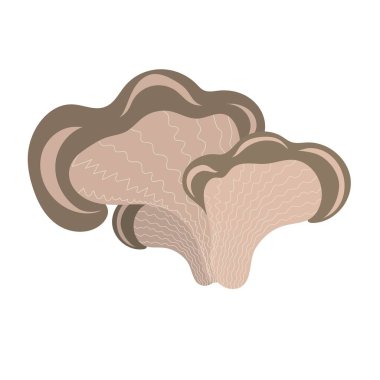 Basit sonbahar mantarı. Sonbahar dekoratif tasarımı, Cadılar Bayramı daveti, hasat ya da şükran günü için el yapımı bir element. Vektör illüstrasyonu