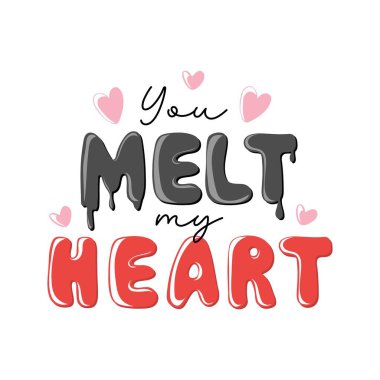 Kalbimi erittin. Kalpli motivasyon alıntısı. El çizimi harfler